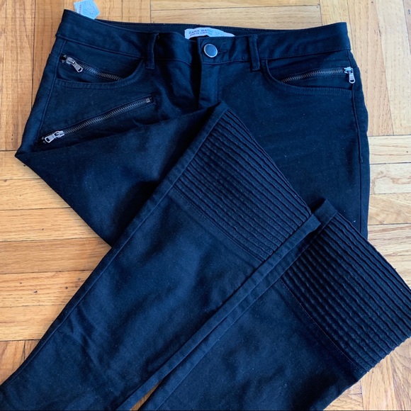 Zara Denim - Zara Denim Black Moto Pants
